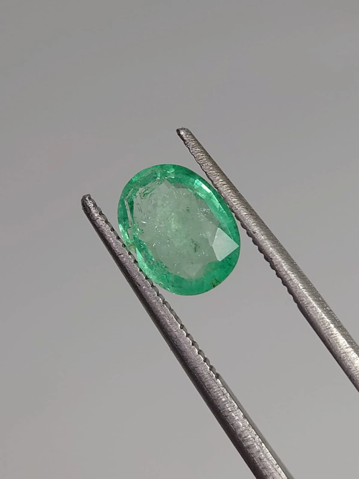 1.22ct Natural Mint Green Emerald Oval Shape Loose Gemstone From Panjshir Afghanistan — view 3